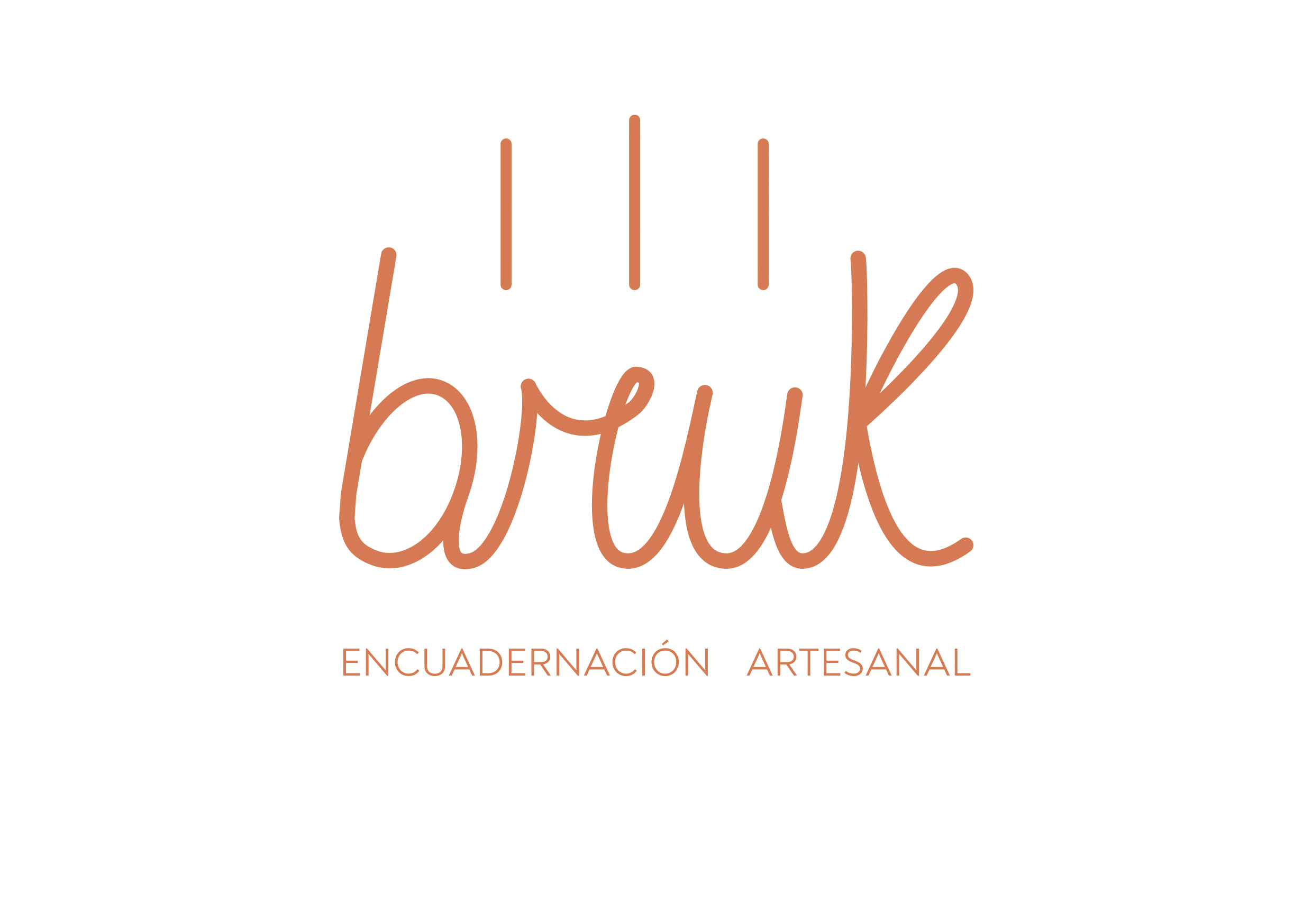 Bruk encuadernación artesanal, logo