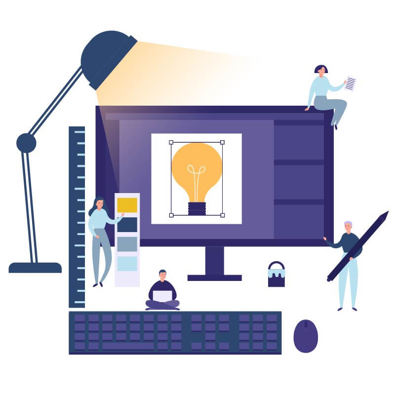 foto de ilustradores trabajando